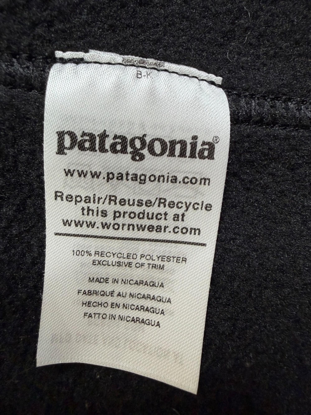 Patagonia Synchilla Fleece Vest Womens Large Black Full Zip Style 23015 - Picture 6 of 11